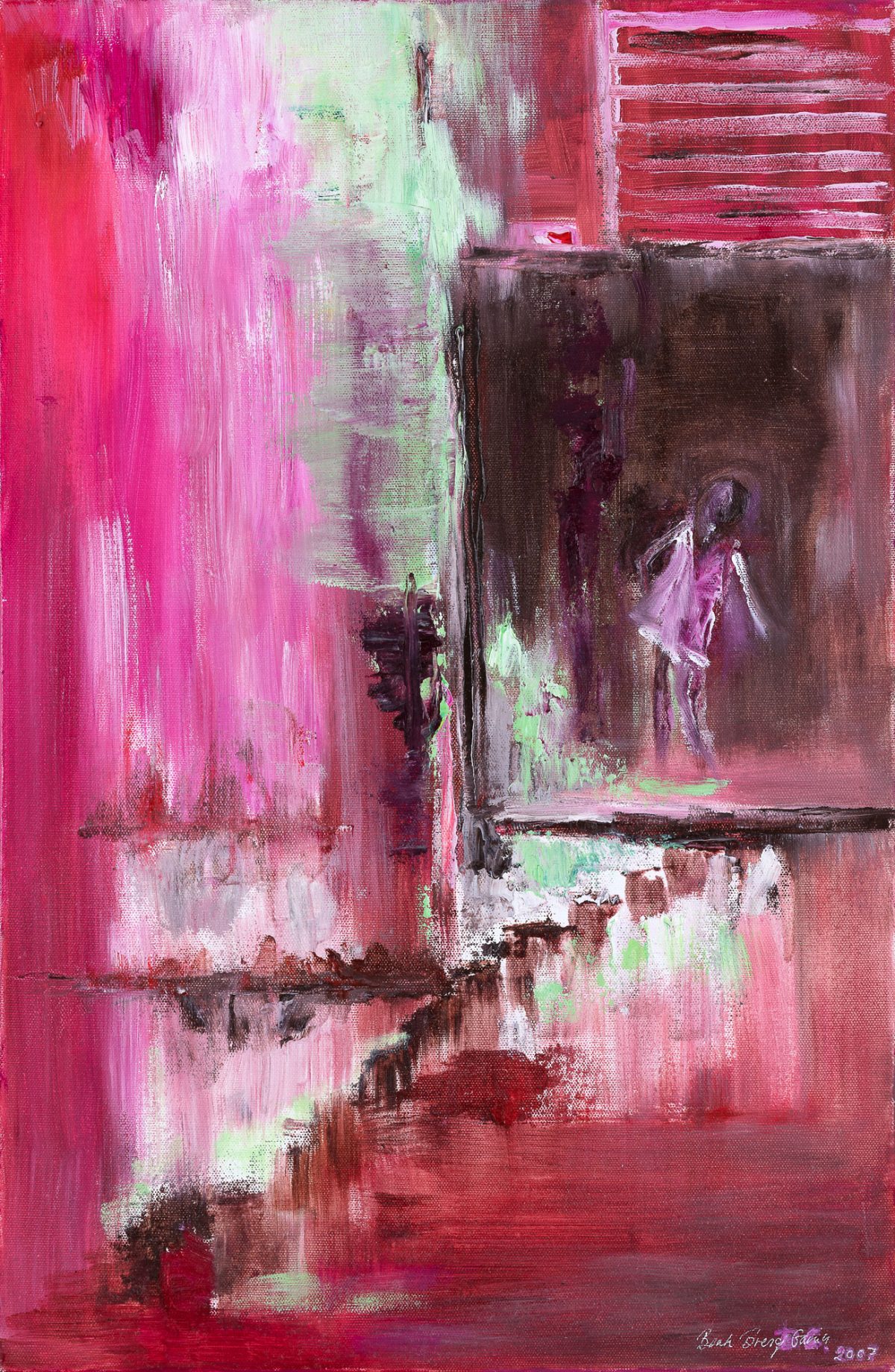 Das Lachen - Rote Akzente - Einsame Figur - Cuba