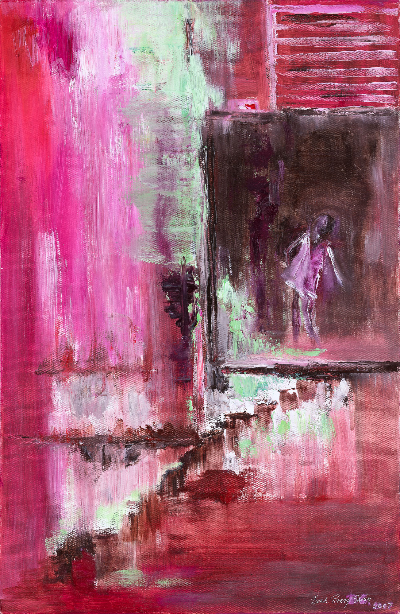 Das Lachen - Rote Akzente - Einsame Figur - Cuba