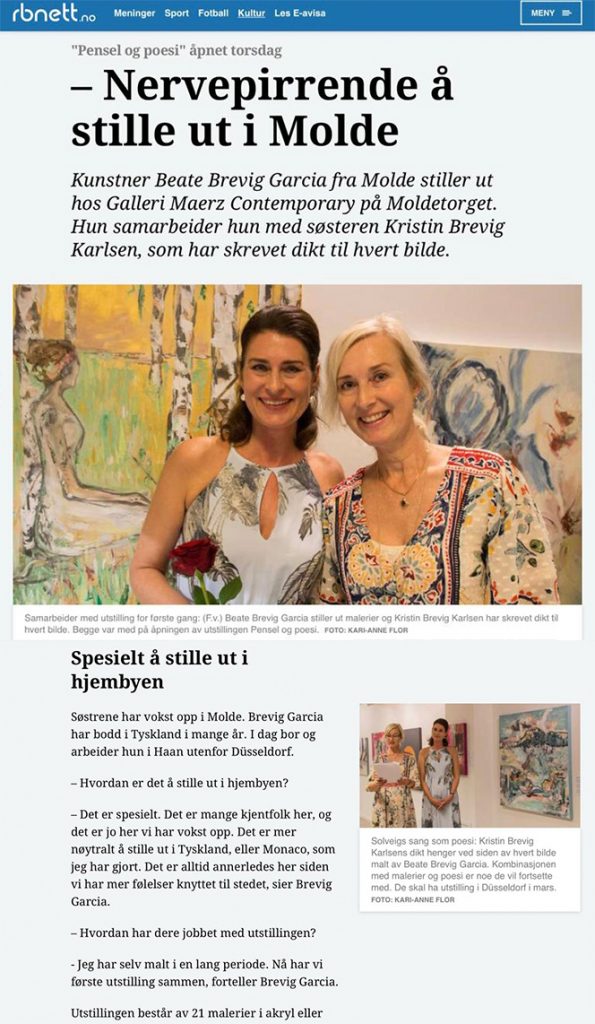 Zeitungsartikel über Pinsel und Poesie